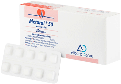 متوپرولول تارترات 50mg قرص خوراکی