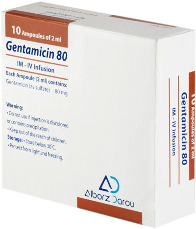 جنتامایسین  40mg/1mL,2mL تزریقی