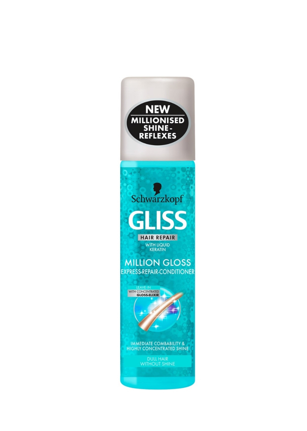 فراورده های حالت دهنده ،نرم کننده وتثبیت کننده آرایش مو (کرمها ، لوسیونها وروغنها) GLISS Million Gloss express repair conditioner packaging 01