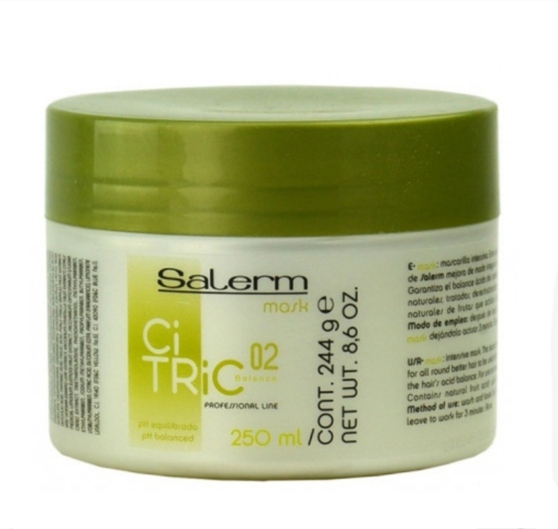 فراورده های حالت دهنده ،نرم کننده وتثبیت کننده آرایش مو (کرمها ، لوسیونها وروغنها) SALERM COSMETICS Citric Balance Mask 250ml
