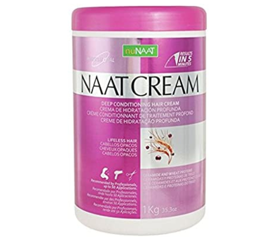 فراورده های حالت دهنده ،نرم کننده وتثبیت کننده آرایش مو (کرمها ، لوسیونها وروغنها) NUNAAT Naatcream hair Cream Ceramides and Wheat Proteins