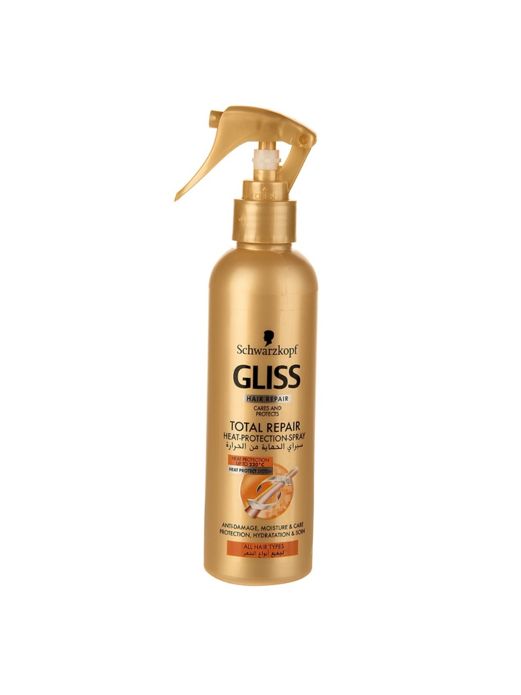 فراورده های حالت دهنده ،نرم کننده وتثبیت کننده آرایش مو (کرمها ، لوسیونها وروغنها) GLISS Treatment heat Protection Spray Total Repair