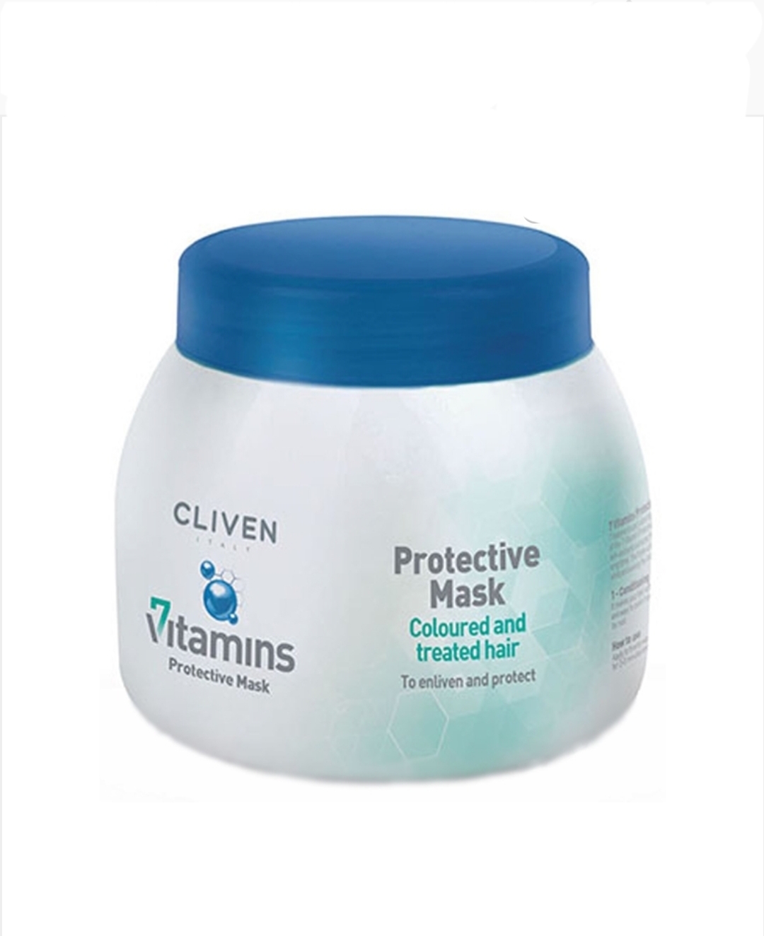 فراورده های حالت دهنده ،نرم کننده وتثبیت کننده آرایش مو (کرمها ، لوسیونها وروغنها) CLIVEN Cliven 7 vitamine protective mask coloures and treated hair 500ml