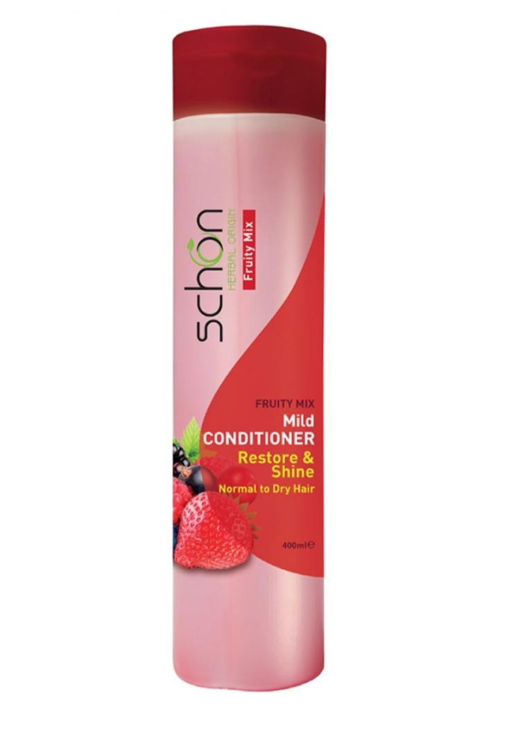فراورده های حالت دهنده ،نرم کننده وتثبیت کننده آرایش مو (کرمها ، لوسیونها وروغنها) SCHON conditioner ( fruity mix ) 150ml tube