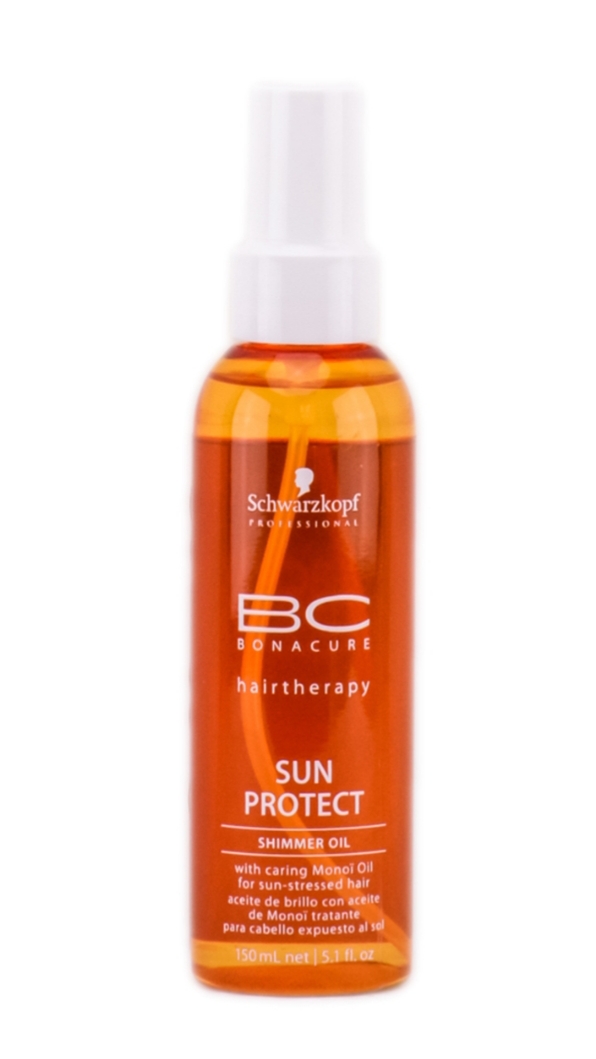 فراورده های حالت دهنده ،نرم کننده وتثبیت کننده آرایش مو (کرمها ، لوسیونها وروغنها) BC BONACURE Hairtherapy SUN PROTECT SHIMMER OIL with caring monoÏ oil sun stressed hair