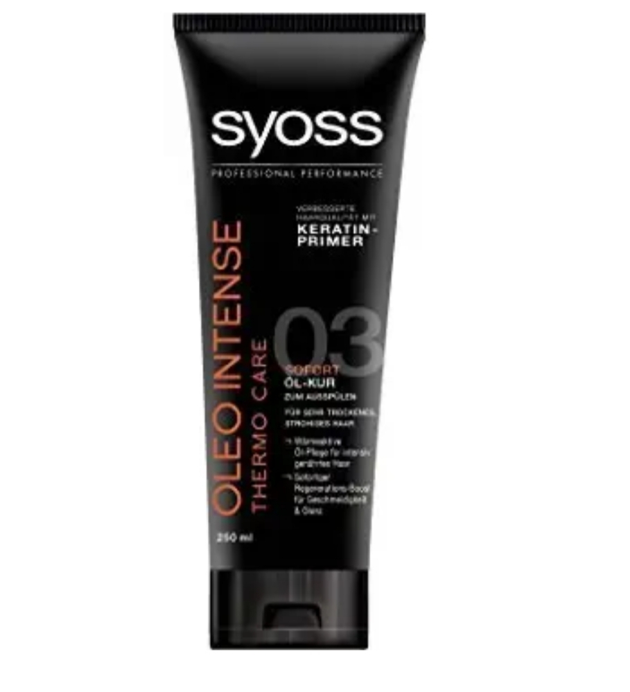 فراورده های حالت دهنده ،نرم کننده وتثبیت کننده آرایش مو (کرمها ، لوسیونها وروغنها) SYOSS Oleo intense oil treatment