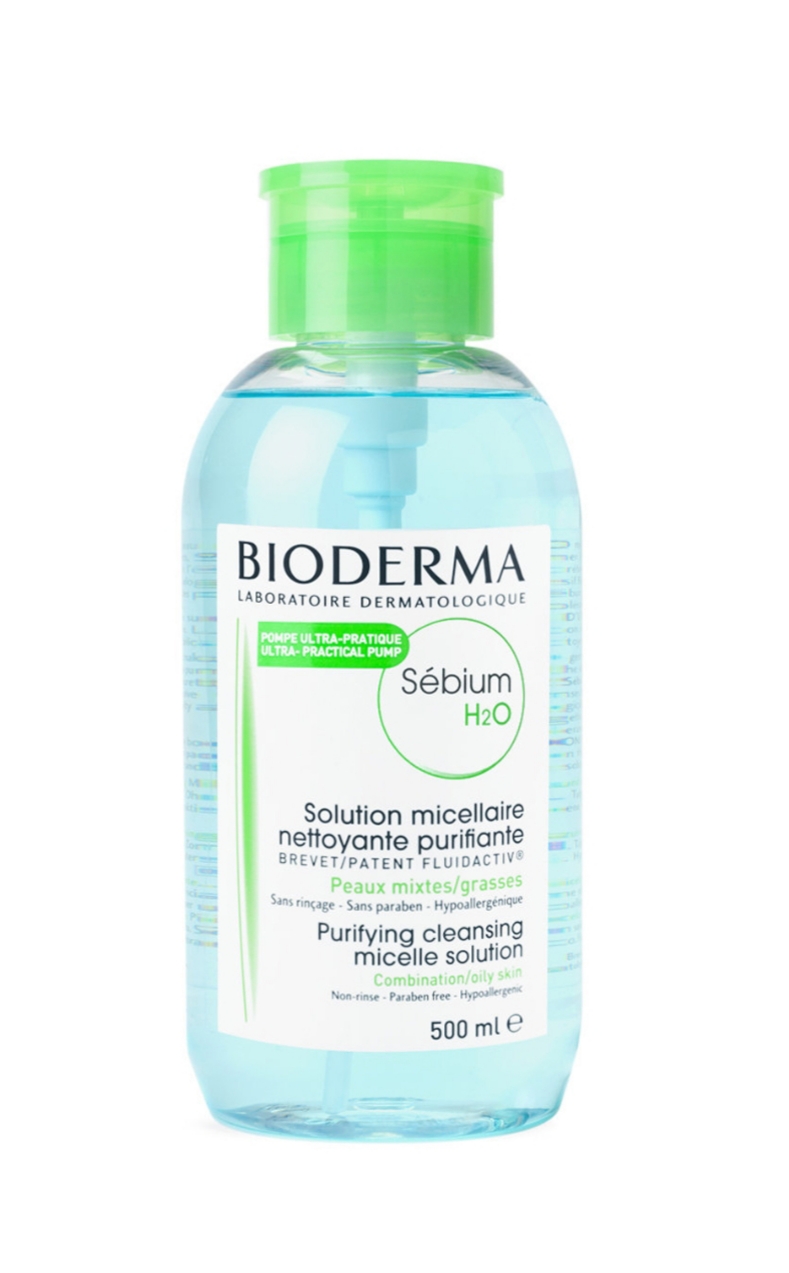 فراورده های پاک کننده آرایش از چشمها وصورت BIODERMA SEBIUM H2O 500ml bottle