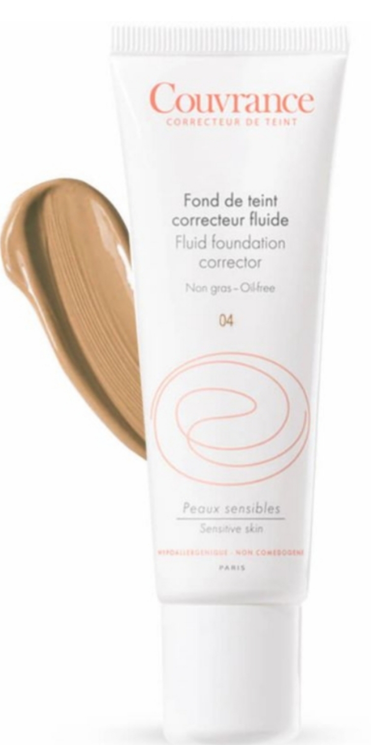 کرم پودر وپایه های آرایشی AVENE Fluide Foundation Corrector for Sensitive Skin SPF 15 (Couvrance Fond de Teint Correcteur Fluide SPF 15) PORCELAINE