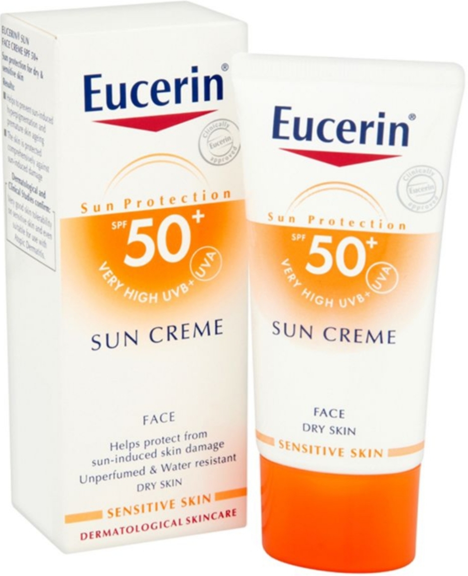 فراورده های برای حمام آفتاب EUCERIN Sun Face Cream Dry Skin SPF 50
