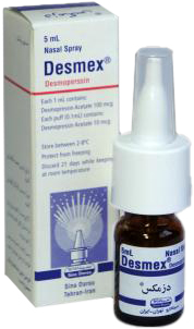 دسموپرسین استات 10mcg/1dose,5mL اسپری بینی